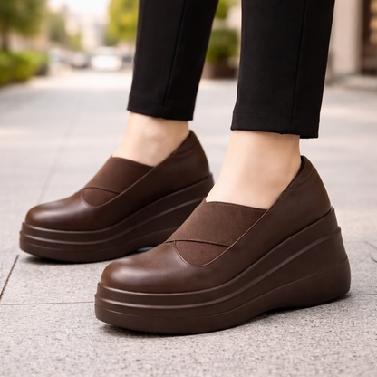 Celina Leather Platform Orthopedic Shoes