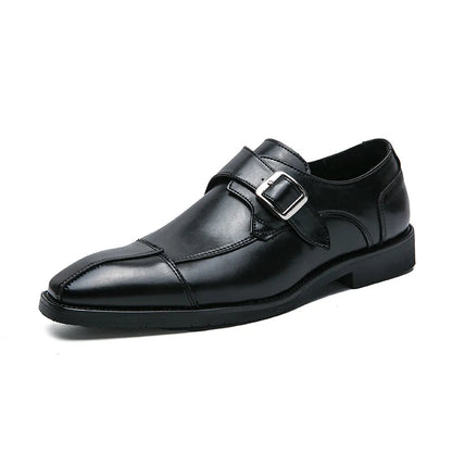 Men's Leather Monk Strap Loafers