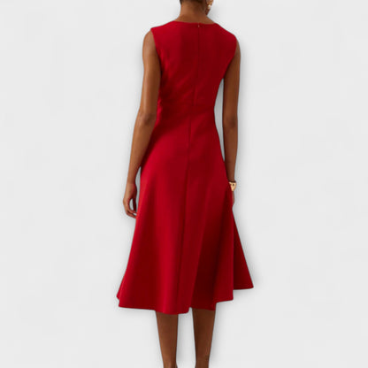 Aurelia Satin One-Shoulder Midi Dress