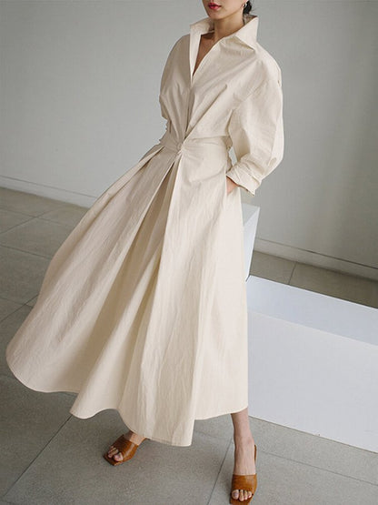Elysia Shawl Collar Maxi Dress