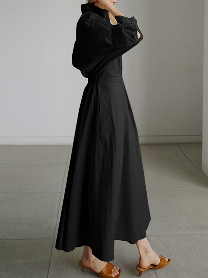 Elysia Shawl Collar Maxi Dress