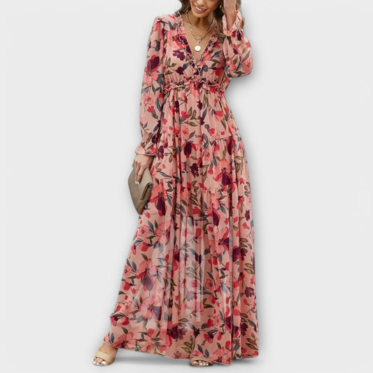 Sylviana Floral Wrap Maxi Dress