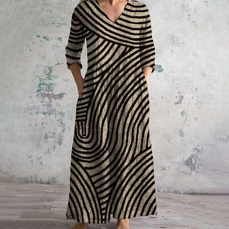 Sylvana Printed Wrap Maxi Dress