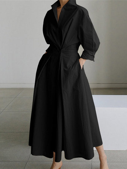 Elysia Shawl Collar Maxi Dress