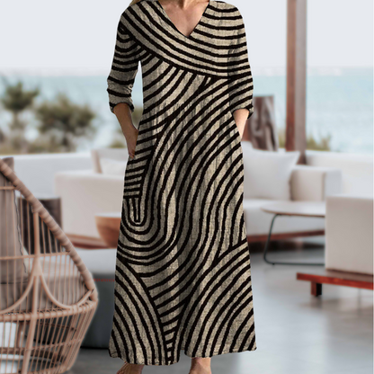 Sylvana Printed Wrap Maxi Dress