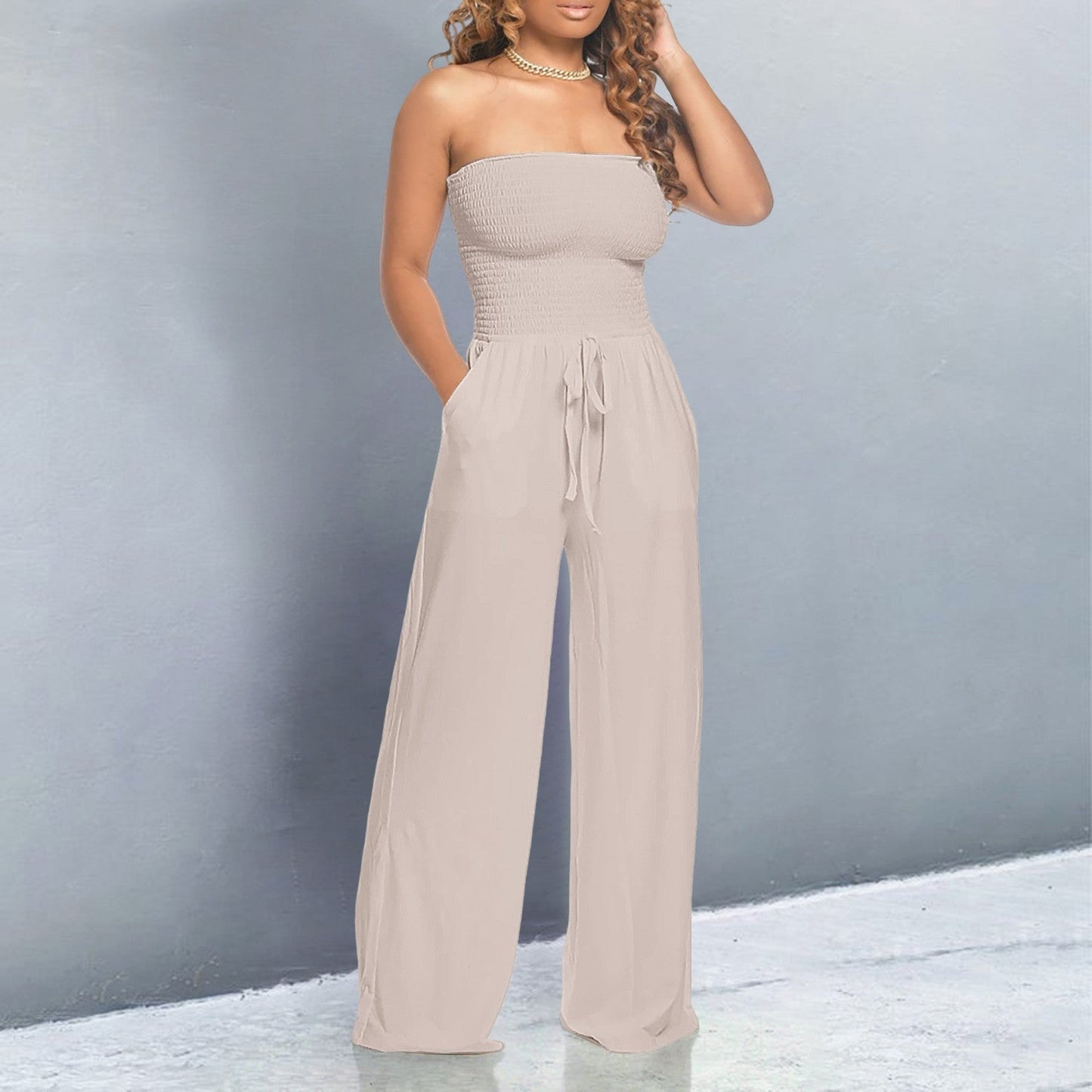 Solana Off-Shoulder Wide-Leg Jumpsuit