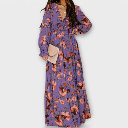 Sylviana Floral Wrap Maxi Dress