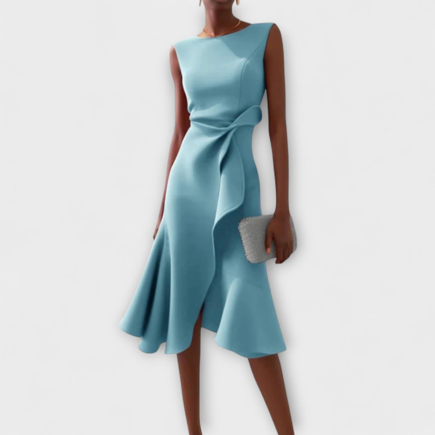 Aurelia Satin One-Shoulder Midi Dress