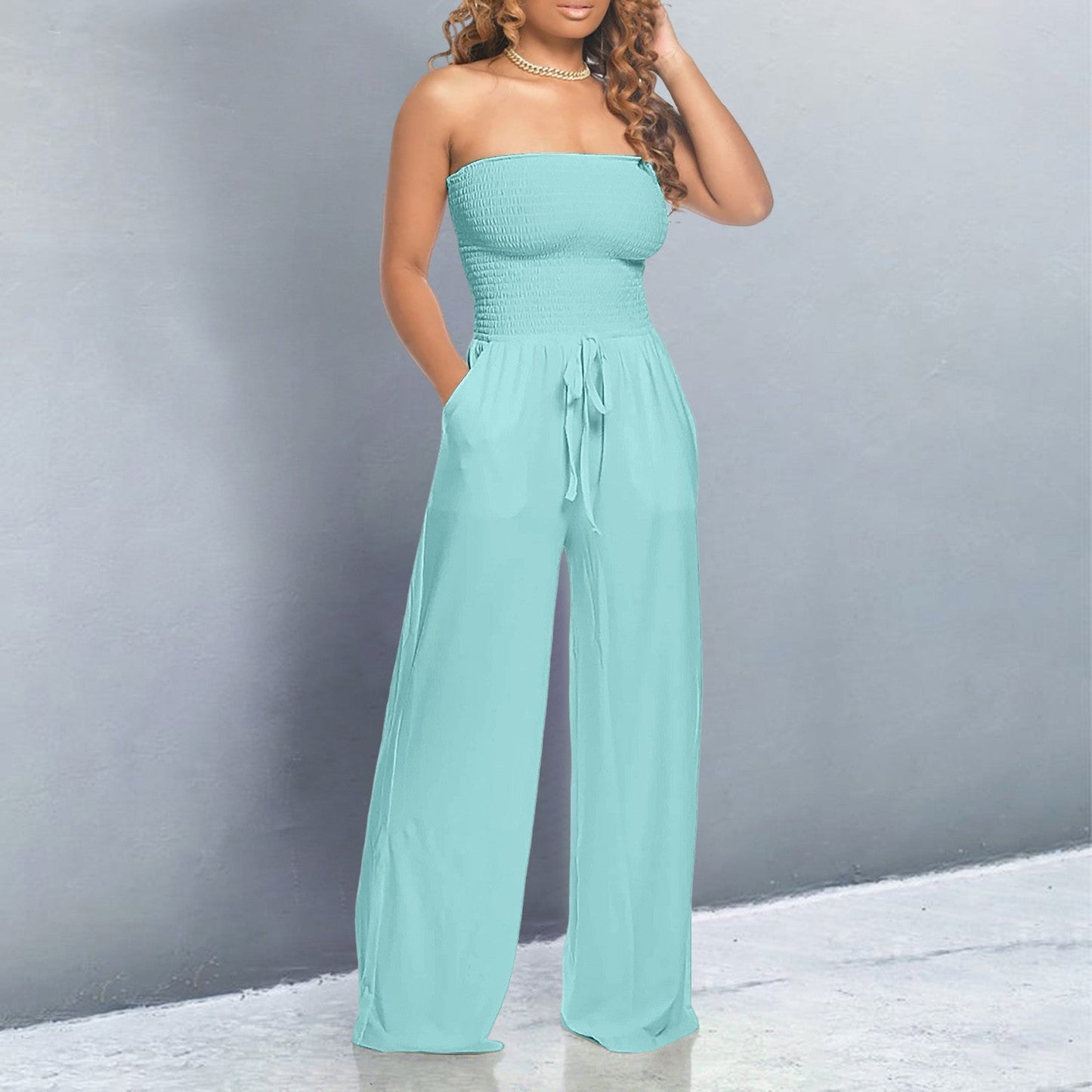 Solana Off-Shoulder Wide-Leg Jumpsuit