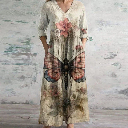 Lorianna Floral Patchwork Maxi Dress
