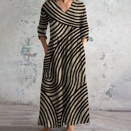 Sylvana Printed Wrap Maxi Dress