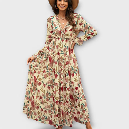Sylviana Floral Wrap Maxi Dress