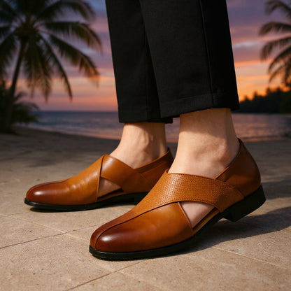 Montaro Leather Slip-On Orthopedic Loafers