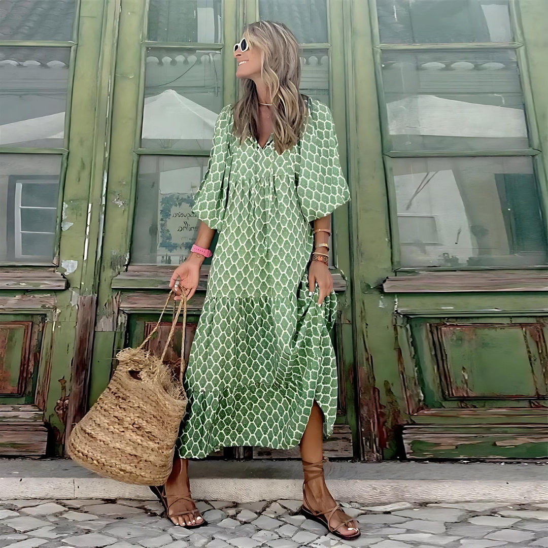 Celestina Polka Dot Maxi Dress