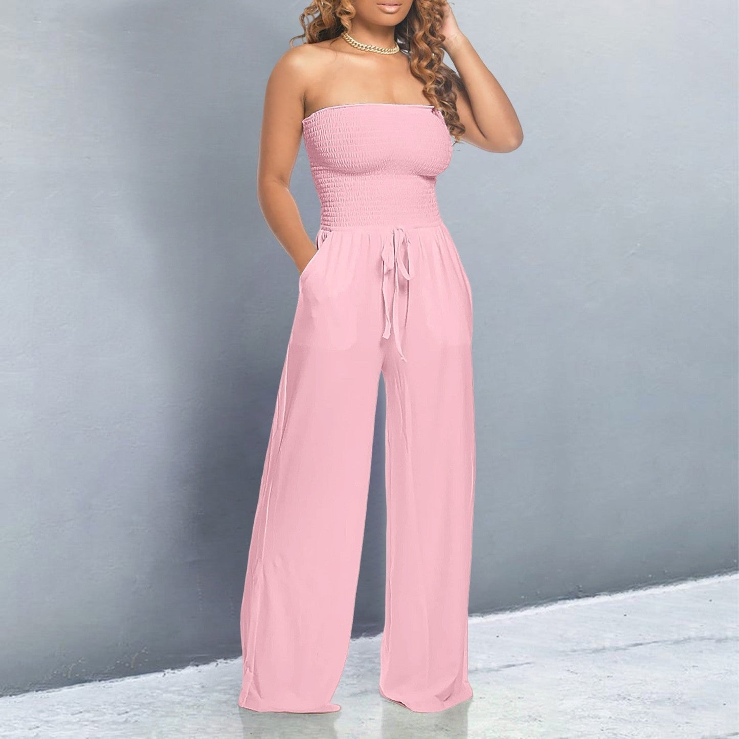 Solana Off-Shoulder Wide-Leg Jumpsuit