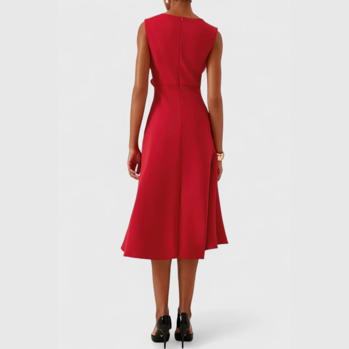 Aurelia Satin One-Shoulder Midi Dress