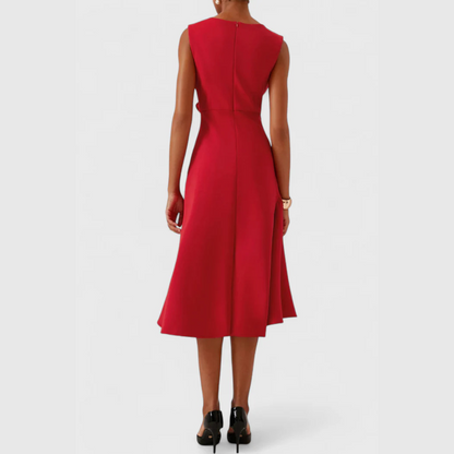 Aurelia Satin One-Shoulder Midi Dress