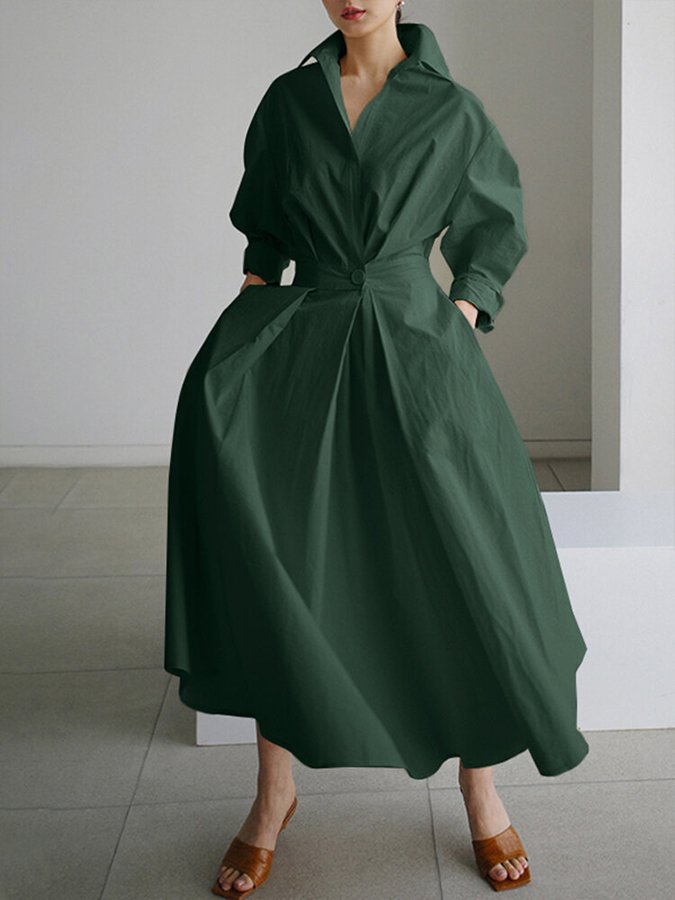 Elysia Shawl Collar Maxi Dress