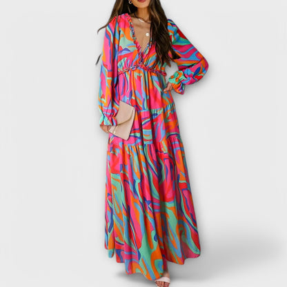 Sylviana Floral Wrap Maxi Dress