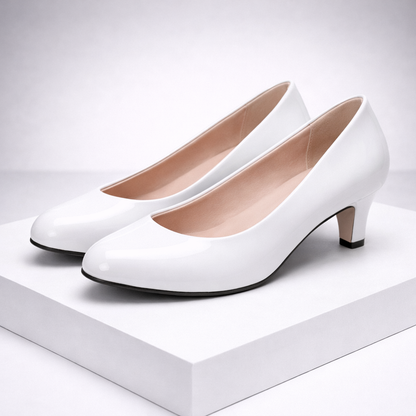 Sylvana Glossy Leather Orthopedic Pumps