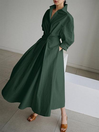 Elysia Shawl Collar Maxi Dress