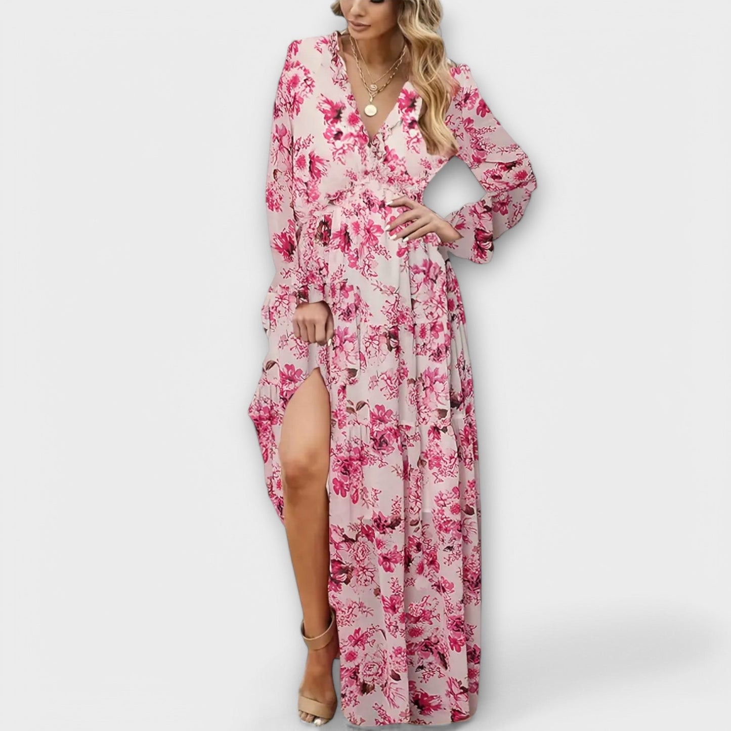 Sylviana Floral Wrap Maxi Dress