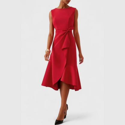 Aurelia Satin One-Shoulder Midi Dress