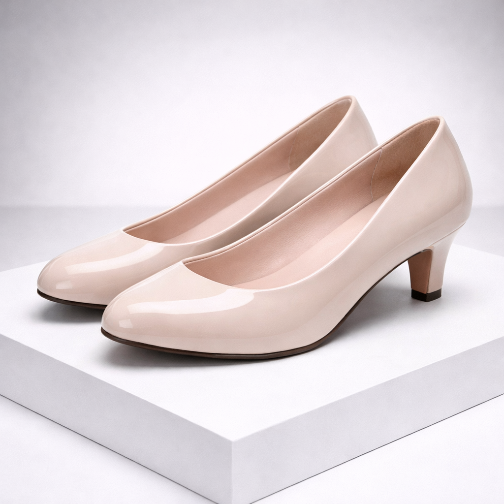Sylvana Glossy Leather Orthopedic Pumps