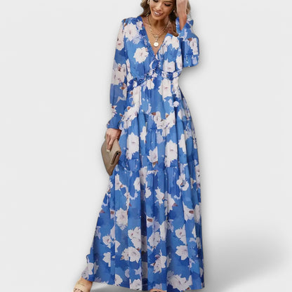 Sylviana Floral Wrap Maxi Dress