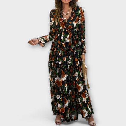 Sylviana Floral Wrap Maxi Dress