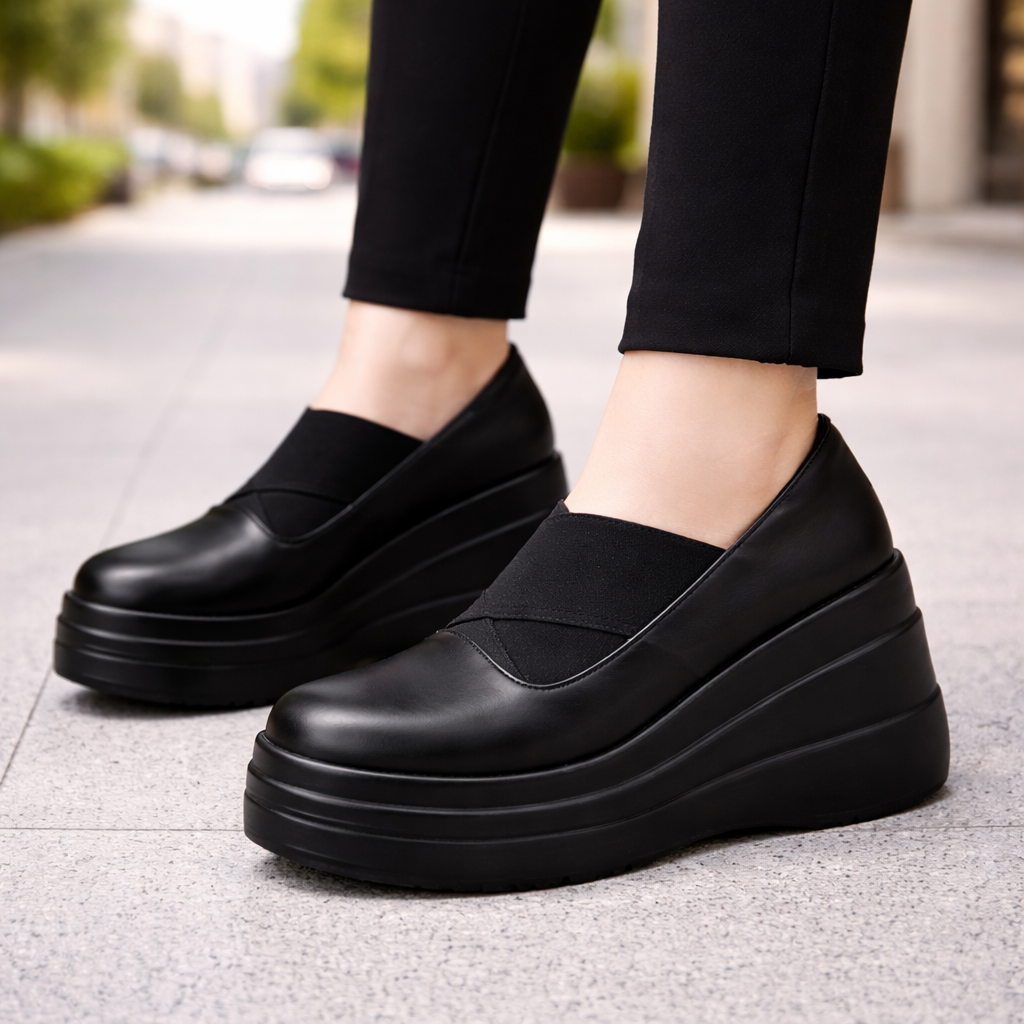 Leather Platform Orthopedic Shoes