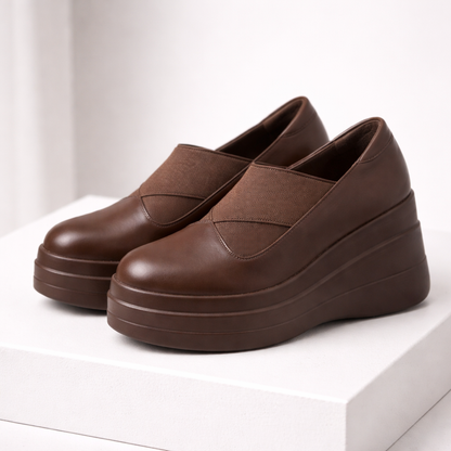 Celina Leather Platform Orthopedic Shoes