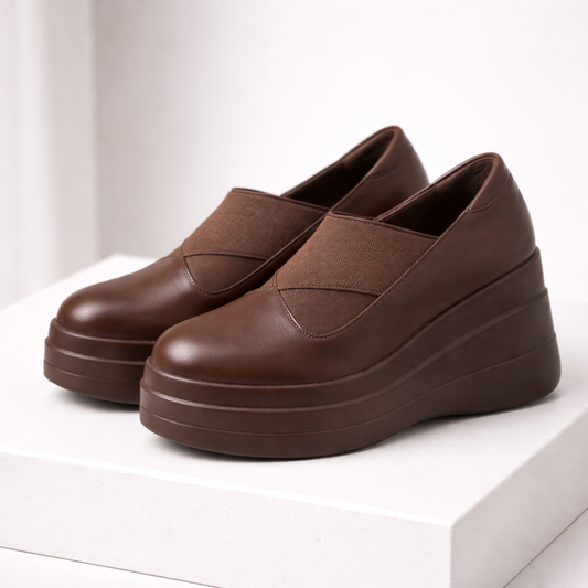 Celina Leather Platform Orthopedic Shoes