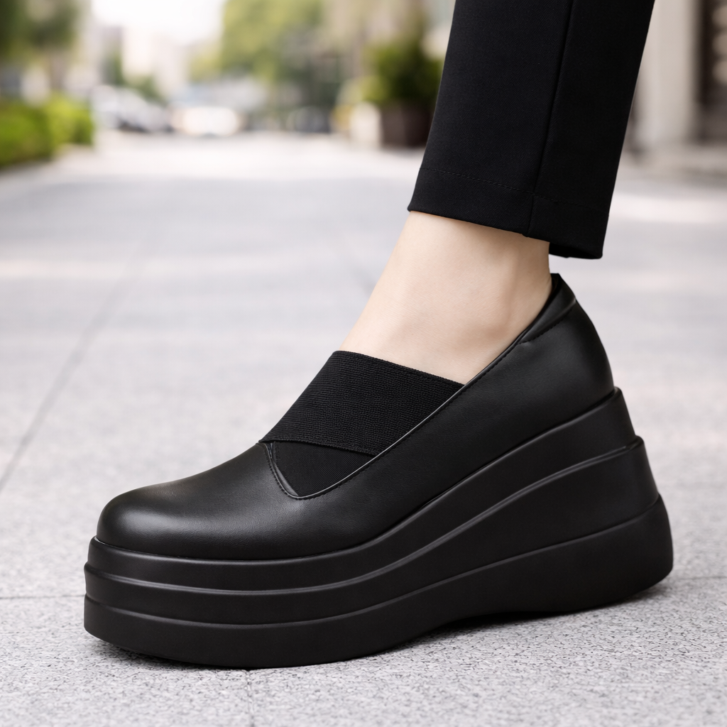 Celina Leather Platform Orthopedic Shoes