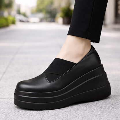 Celina Leather Platform Orthopedic Shoes