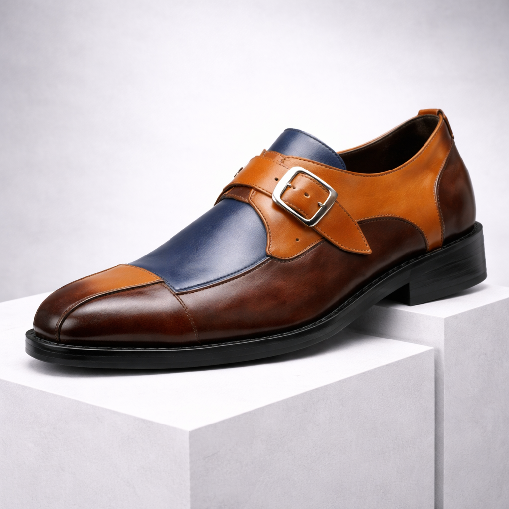 Donovan Leather Monk Strap Orthopedic Loafers