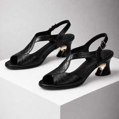 Sorella Leather Block Heel Sandals