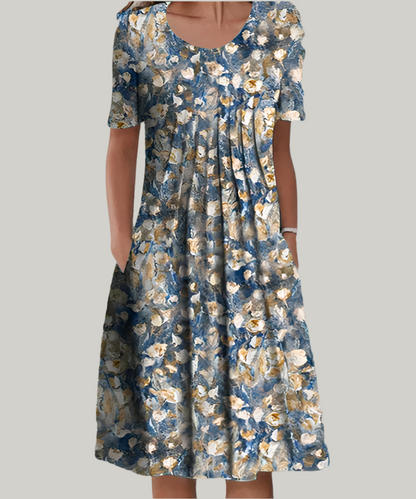 Isabeau Floral A-Line Midi Dress
