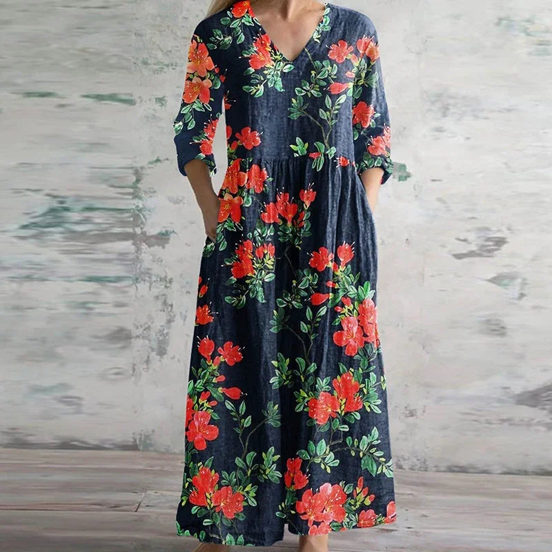Lorianna Floral Patchwork Maxi Dress