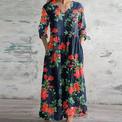 Lorianna Floral Patchwork Maxi Dress