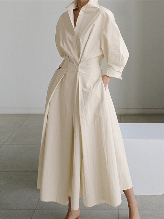 Elysia Shawl Collar Maxi Dress