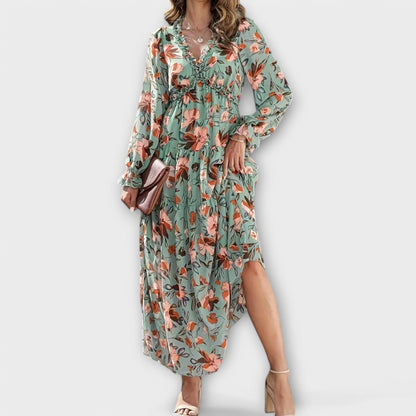 Sylviana Floral Wrap Maxi Dress